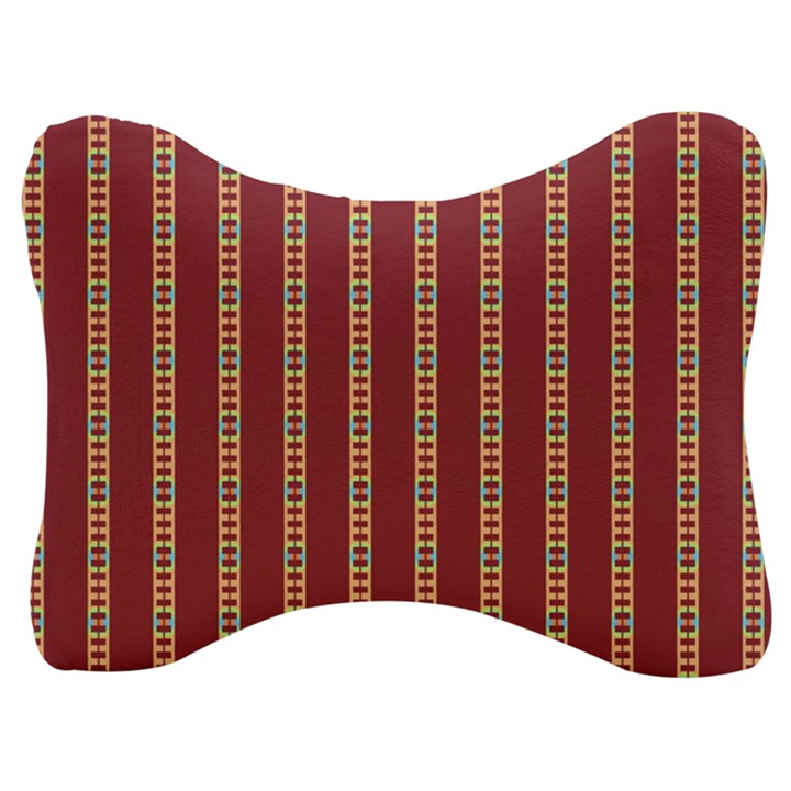 Illustration Template Background Red Strip Velour Seat Head Rest Cushion