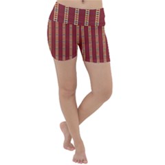 Illustration Template Background Red Strip Lightweight Velour Yoga Shorts