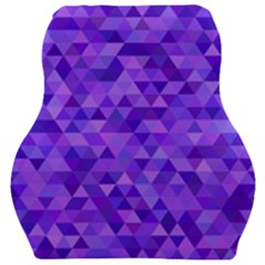 Illustration Purple Triangle Purple Background Car Seat Velour Cushion  by Wegoenart