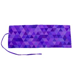 Illustration Purple Triangle Purple Background Roll Up Canvas Pencil Holder (s)