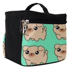 Puppy Pattern Wallpaper Dog Pet Make Up Travel Bag (small) by Wegoenart