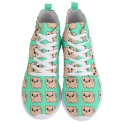 Puppy Pattern Wallpaper Dog Pet Men s Lightweight High Top Sneakers by Wegoenart