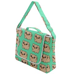 Puppy Pattern Wallpaper Dog Pet Box Up Messenger Bag by Wegoenart