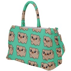 Puppy Pattern Wallpaper Dog Pet Duffel Travel Bag by Wegoenart