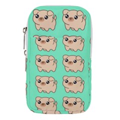 Puppy Pattern Wallpaper Dog Pet Waist Pouch (small) by Wegoenart