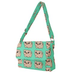 Puppy Pattern Wallpaper Dog Pet Full Print Messenger Bag (l) by Wegoenart