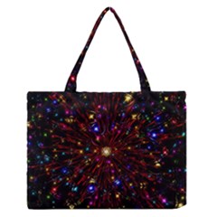 Abstract Background Stars Star Galaxy Wallpaper Zipper Medium Tote Bag by Wegoenart