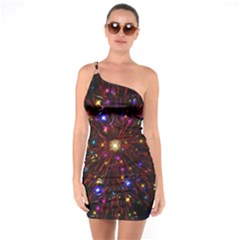 Abstract Background Stars Star Galaxy Wallpaper One Soulder Bodycon Dress by Wegoenart