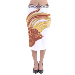 Im Fourth Dimension Colour 50 Velvet Midi Pencil Skirt by imanmulyana