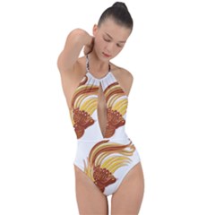 IM Fourth Dimension Colour 50 Plunge Cut Halter Swimsuit