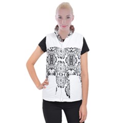 Im Fourth Dimension Black White 57 Women s Button Up Vest by imanmulyana