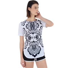 Im Fourth Dimension Black White 57 Perpetual Short Sleeve T-shirt by imanmulyana