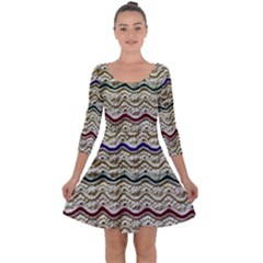 Mil Knit Quarter Sleeve Skater Dress