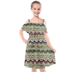 Mil Knit Kids  Cut Out Shoulders Chiffon Dress