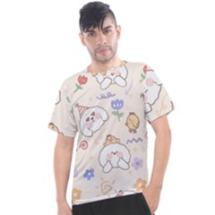 Chicken Dog Flower Sun Pattern Men s Sport Top by Sudhe