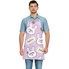 Illustration Rabbit Cartoon Background Pattern Kitchen Apron by Sudhe