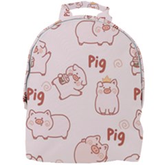 Pig Cartoon Background Pattern Mini Full Print Backpack by Sudhe
