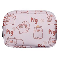 Pig Cartoon Background Pattern Make Up Pouch (small) by Sudhe