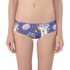 Girl Cartoon Background Pattern Classic Bikini Bottoms