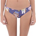 Girl Cartoon Background Pattern Reversible Hipster Bikini Bottoms View3