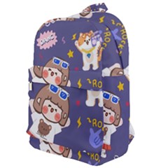Girl Cartoon Background Pattern Classic Backpack