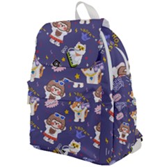 Girl Cartoon Background Pattern Top Flap Backpack