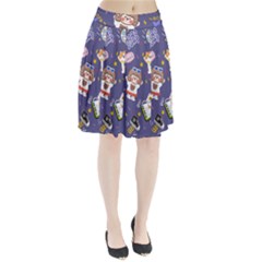 Girl Cartoon Background Pattern Pleated Skirt
