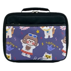 Girl Cartoon Background Pattern Lunch Bag