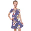 Girl Cartoon Background Pattern Kids  Cross Web Dress View1