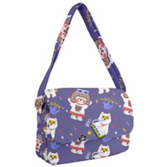 Girl Cartoon Background Pattern Courier Bag