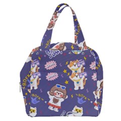 Girl Cartoon Background Pattern Boxy Hand Bag