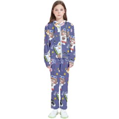 Girl Cartoon Background Pattern Kids  Tracksuit