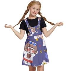 Girl Cartoon Background Pattern Kids  Apron Dress