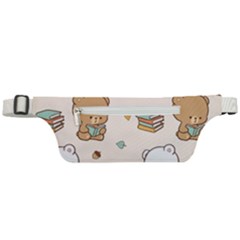 Illustration Bear Cartoon Background Pattern Active Waist Bag by Sudhe