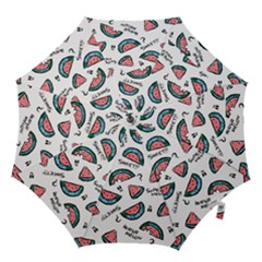 Illustration Watermelon Fruit Sweet Slicee Hook Handle Umbrellas (large) by Sudhe