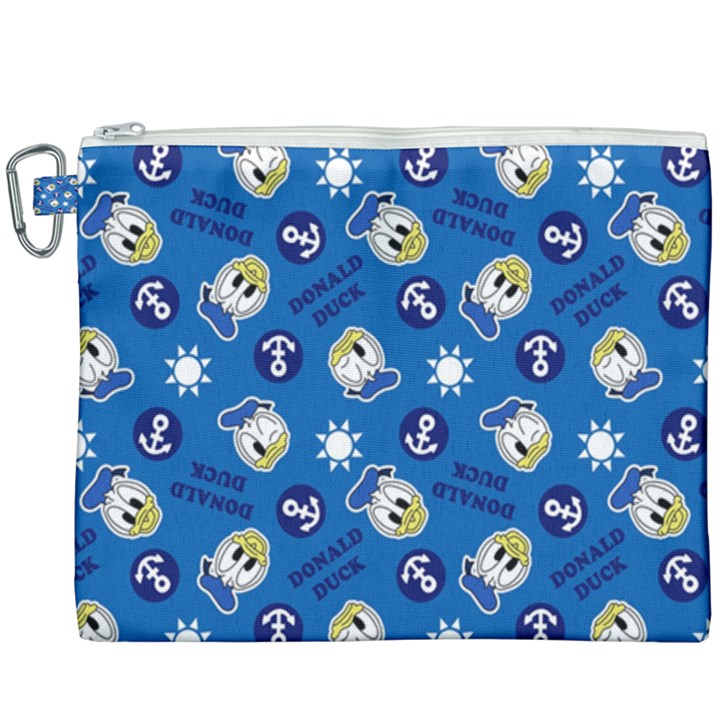 Illustration Duck Cartoon Background Canvas Cosmetic Bag (XXXL)