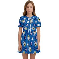 Illustration Duck Cartoon Background Kids  Sweet Collar Dress