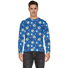 Illustration Duck Cartoon Background Men s Fleece Sweatshirt