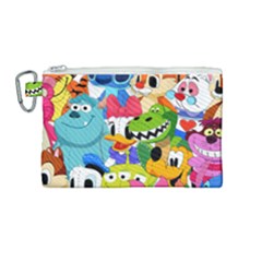 Illustration Cartoon Character Animal Cute Canvas Cosmetic Bag (medium) by Sudhe