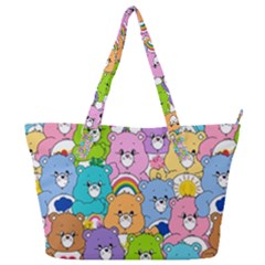 Care Bears Bear Background Cartoon Full Print Shoulder Bag by Sudhe