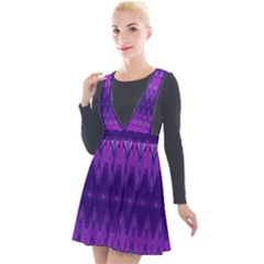 Illustration Purple Abstract Wallpaper Pattern Abstract Plunge Pinafore Velour Dress