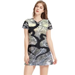 Black Love Browning Deer Camo Women s Sports Skirt by Jancukart