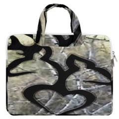 Black Love Browning Deer Camo Macbook Pro 13  Double Pocket Laptop Bag by Jancukart