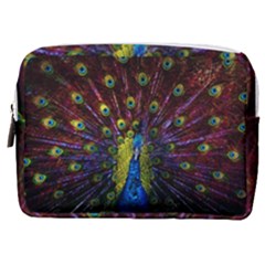 Beautiful Peacock Feather Make Up Pouch (medium)