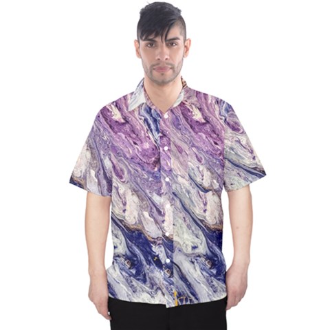 Marble Pattern Texture Men s Hawaii Shirt by Jancukart