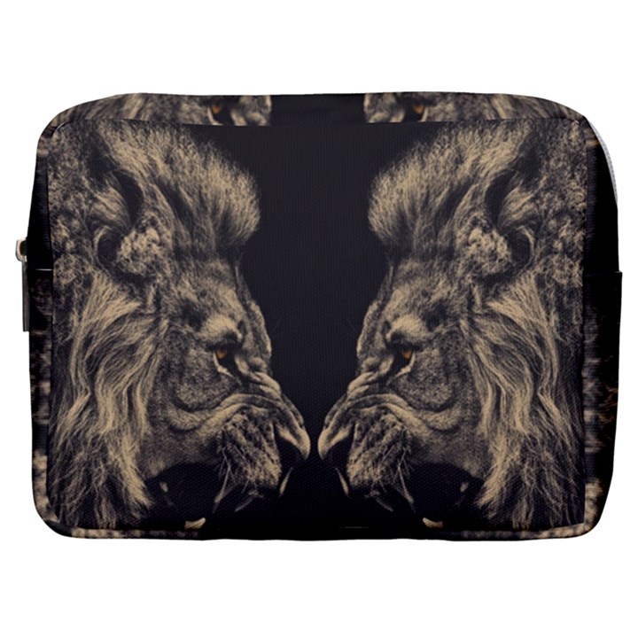 Animalsangry Male Lions Conflict Make Up Pouch (Large)