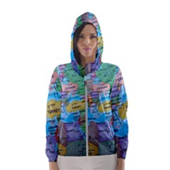 Globe World Map Maps Europe Women s Hooded Windbreaker by Jancukart