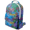 Globe world map maps europe Flap Pocket Backpack (Small) View1