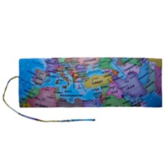 Globe World Map Maps Europe Roll Up Canvas Pencil Holder (m) by Jancukart