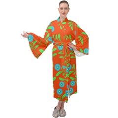 Background-texture-seamless-flowers Maxi Velour Kimono